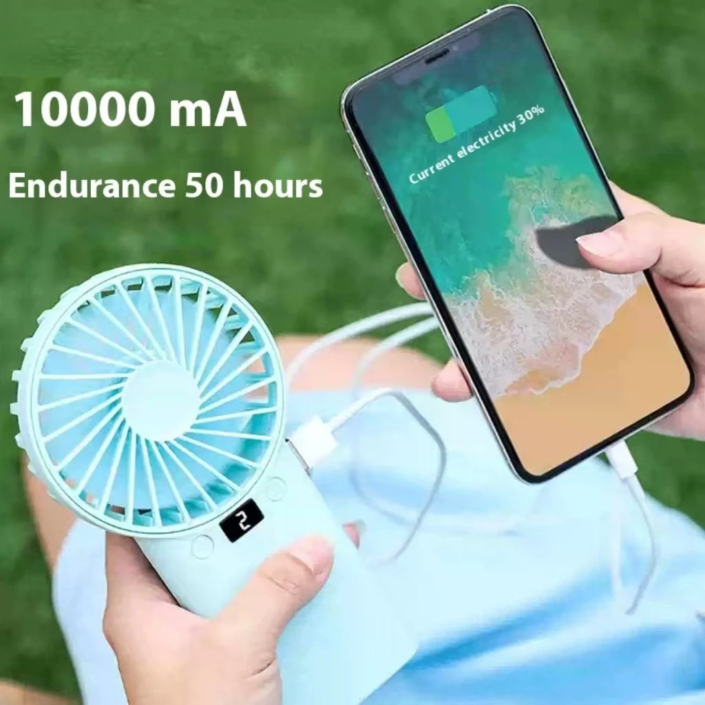 Large capacity battery: 10000mAh fan
