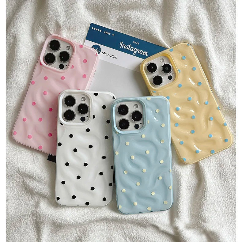 Polka Dot Folds Texture Phone Cases For IPhone