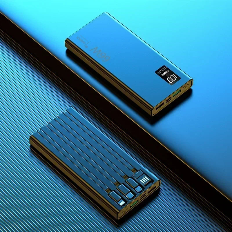 BCAK  30000mAh 66W Fast Charging with Built-in Cable Power Bank