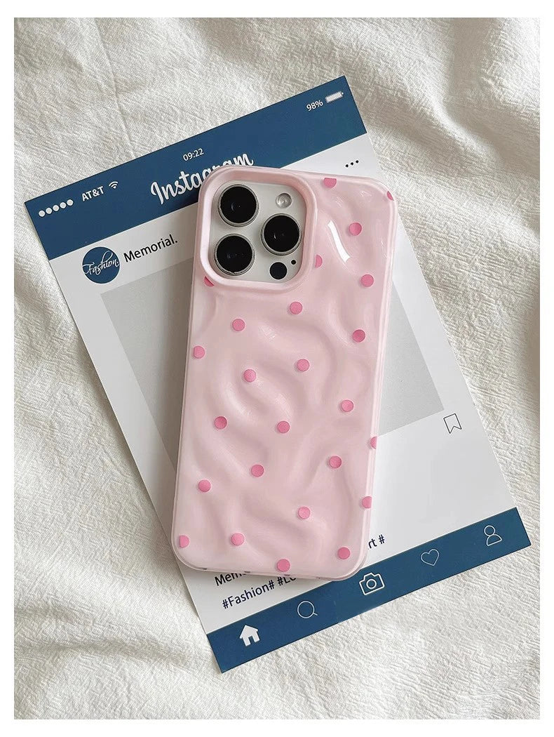 Polka Dot Folds Texture Phone Cases For IPhone
