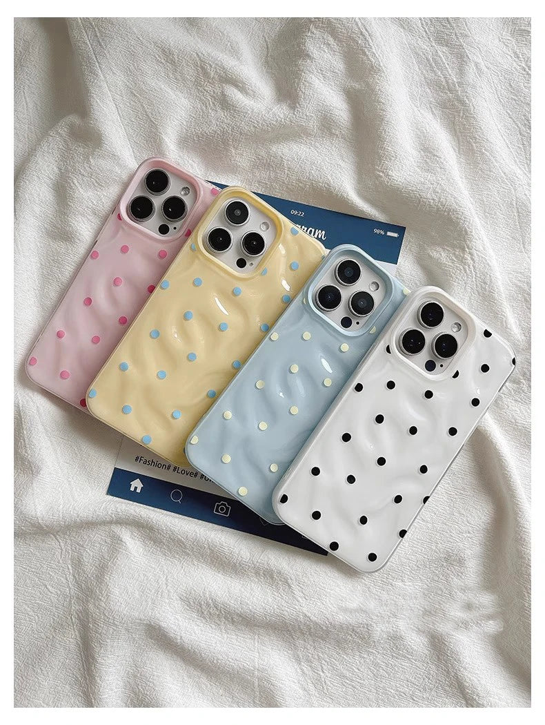 Polka Dot Folds Texture Phone Cases For IPhone