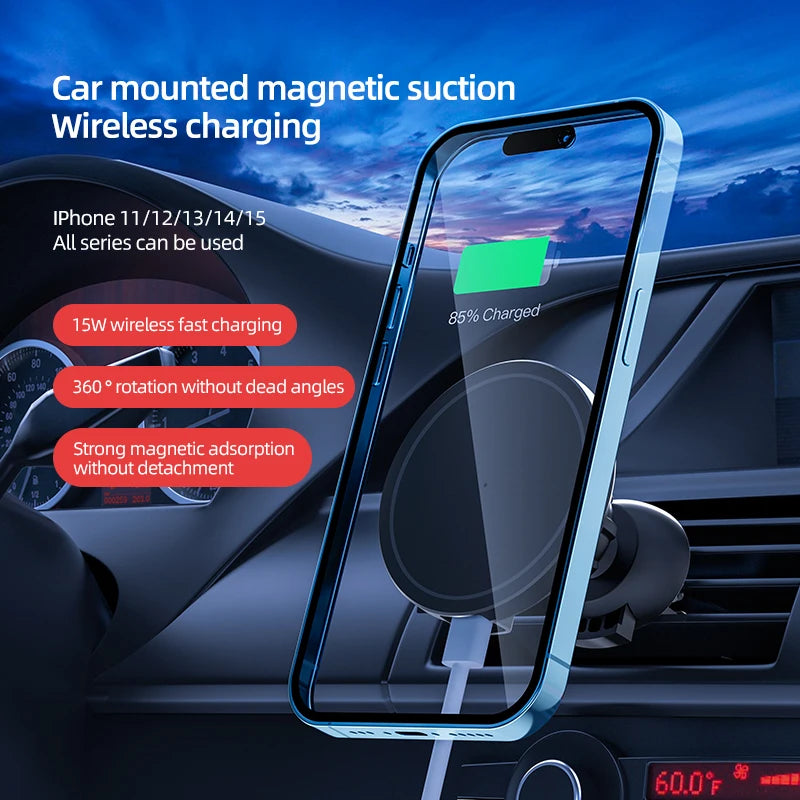VIKEFON 30W Magnetic Car Wireless Charger