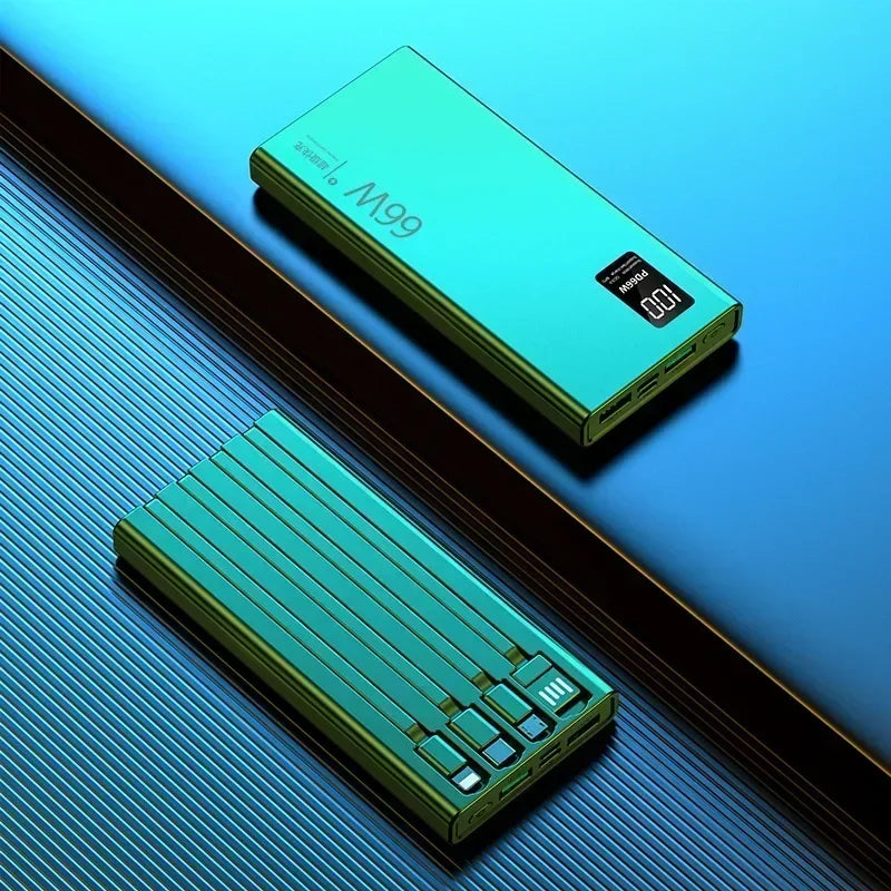 BCAK  30000mAh 66W Fast Charging with Built-in Cable Power Bank