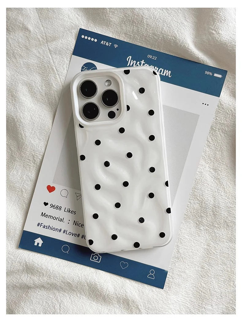 Polka Dot Folds Texture Phone Cases For IPhone