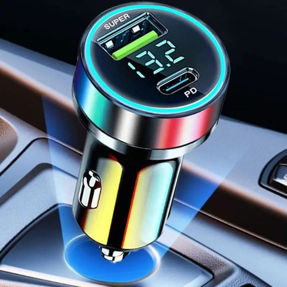 120W Car Phone Charger - PD 20W Fast Charging