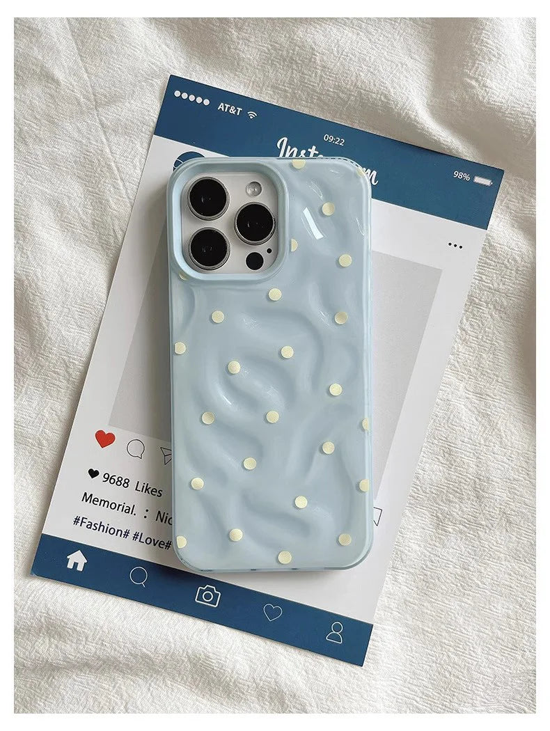 Polka Dot Folds Texture Phone Cases For IPhone